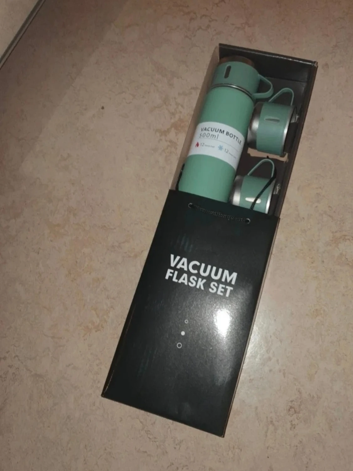 Grön vakuumflaska set 500ml