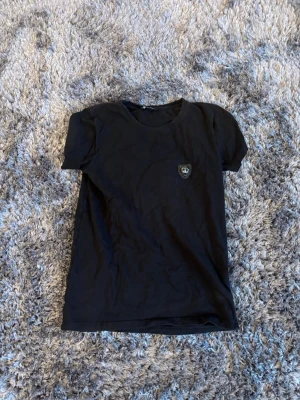 Svart t-shirt från Philipp Plein - Snygg svart t-shirt från Philipp Plein med ett coolt dödskallemärke på bröstet. Klassisk rund halsringning och korta ärmar. Perfekt till jeans eller shorts för en stilren look.