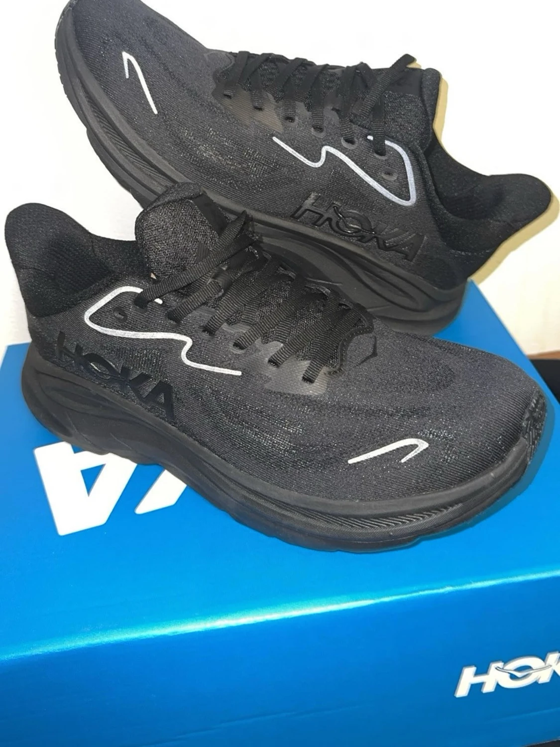 Svarta Hoka sneakers med tjock sula - 2