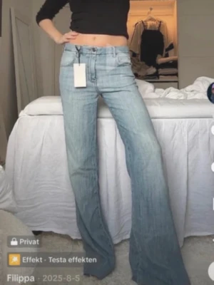 Zara jeans byta - Har dessa Zara jeans i storlek 36 med lappar på, de är lite för stora så vill gärna byta till en 34 med nån!