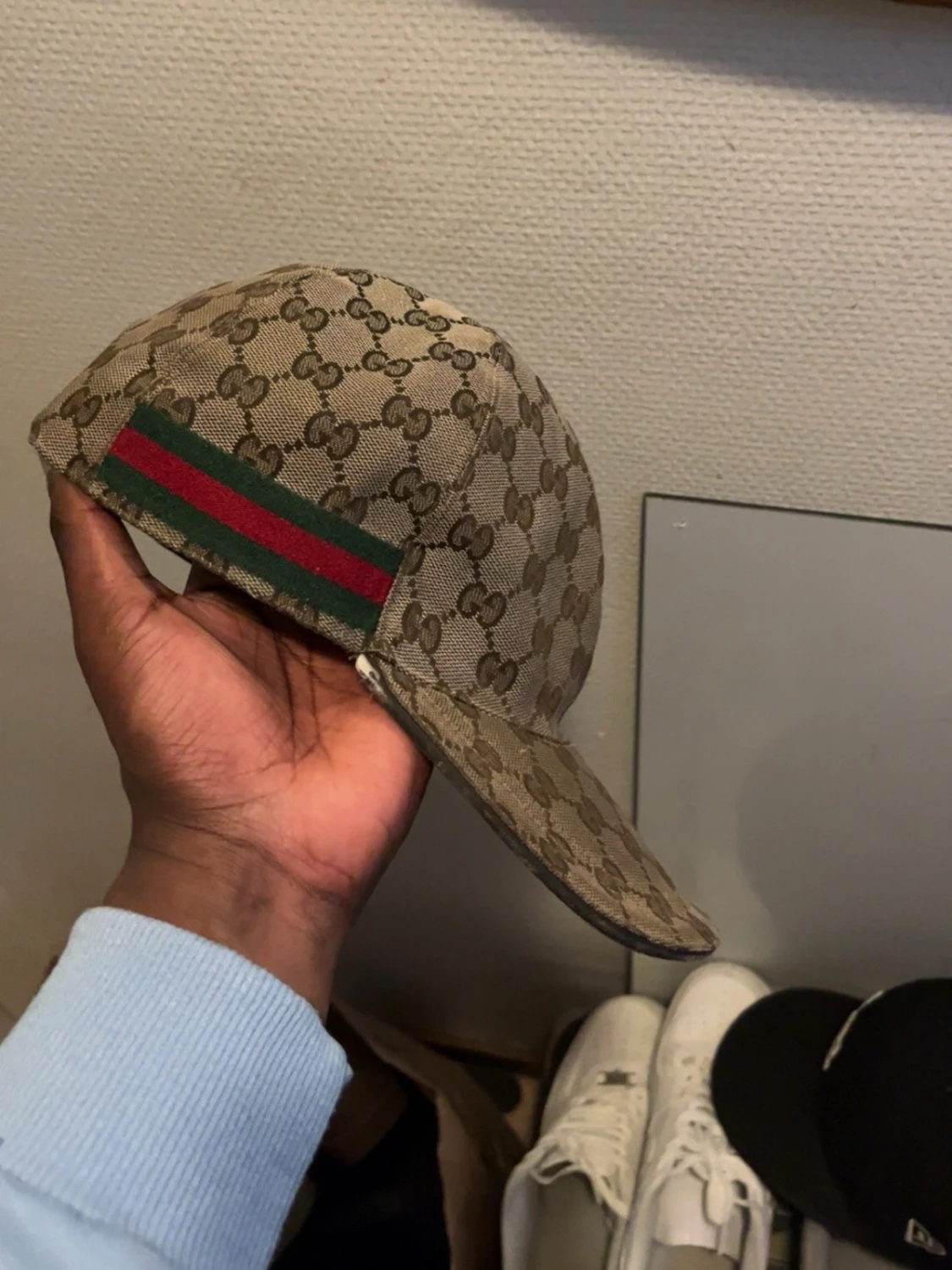 Gucci keps med GG-mönster