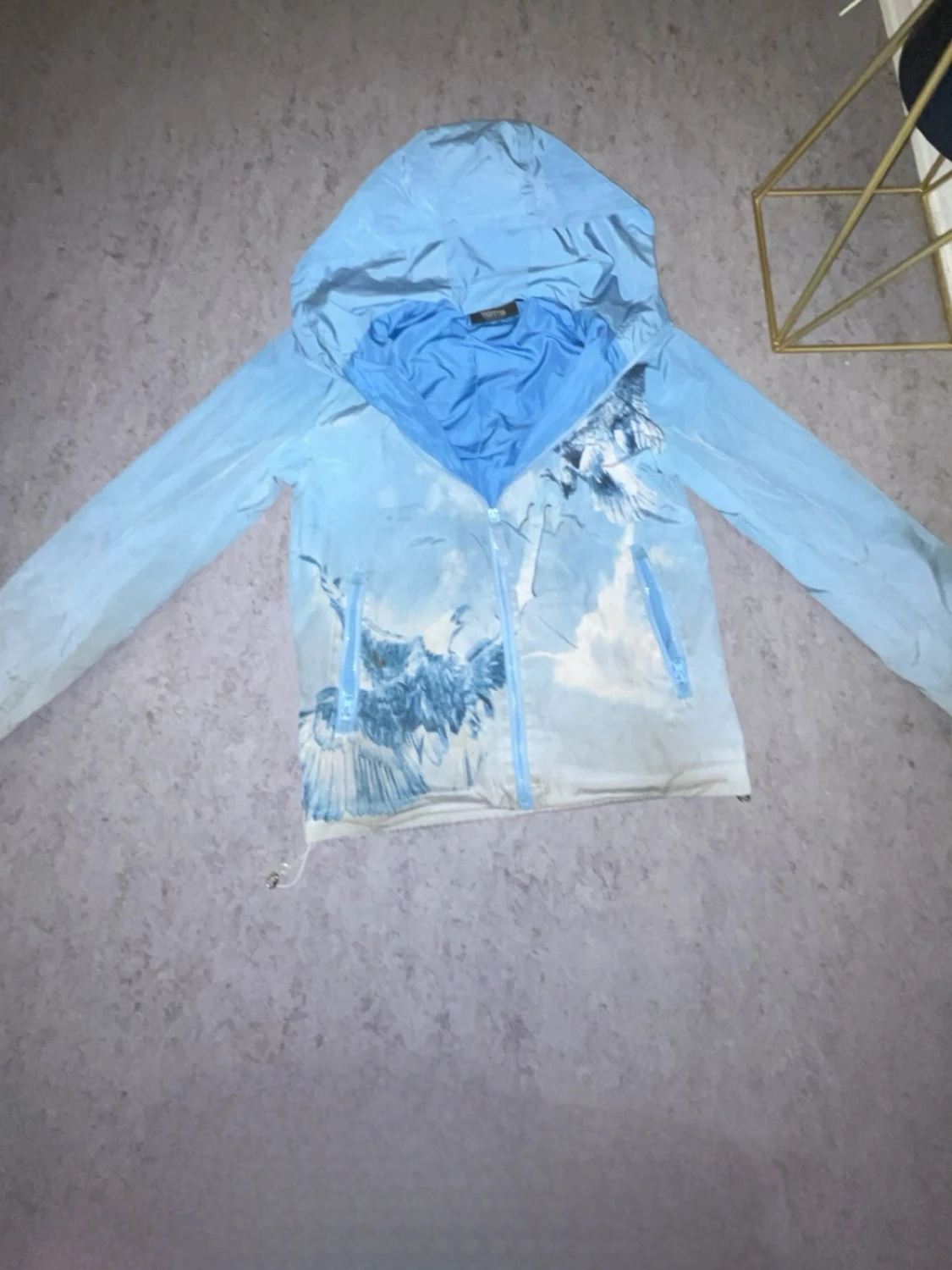 Blå vindjacka från Trapstar med tryck size s