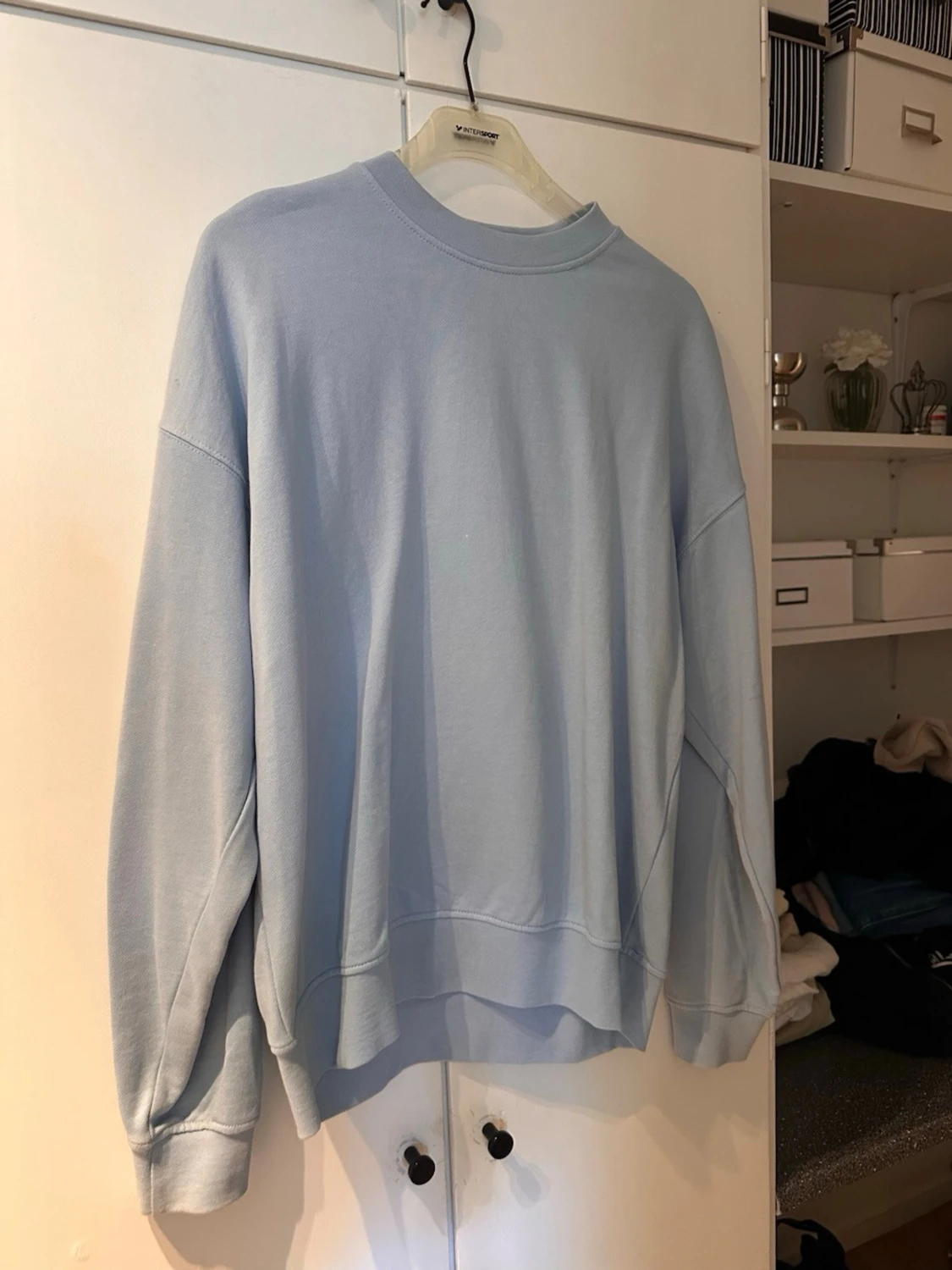 Ljusblå oversized sweatshirt