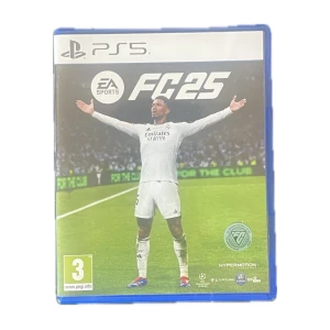 EA Sports FC 25 till PS5 - Säljer spelet EA Sports FC 25 till PlayStation 5. Omslaget är blått och spelet har fotbollstema med realistisk grafik och Hypermotion-teknik. Perfekt för dig som gillar sportspel och vill spela med vänner eller online.