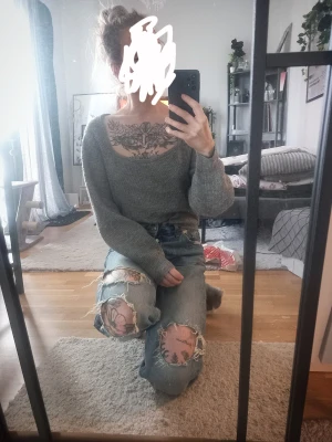 Grå stickad tröja storlek s - Bra skick 