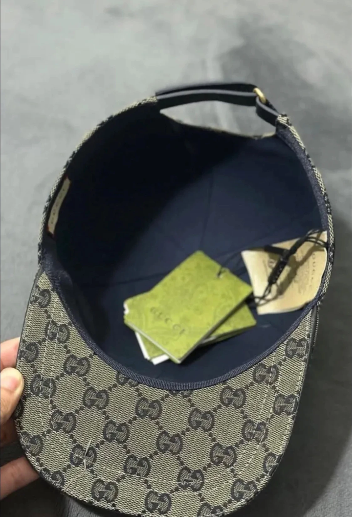 Gucci beige keps med GG-mönster - 1