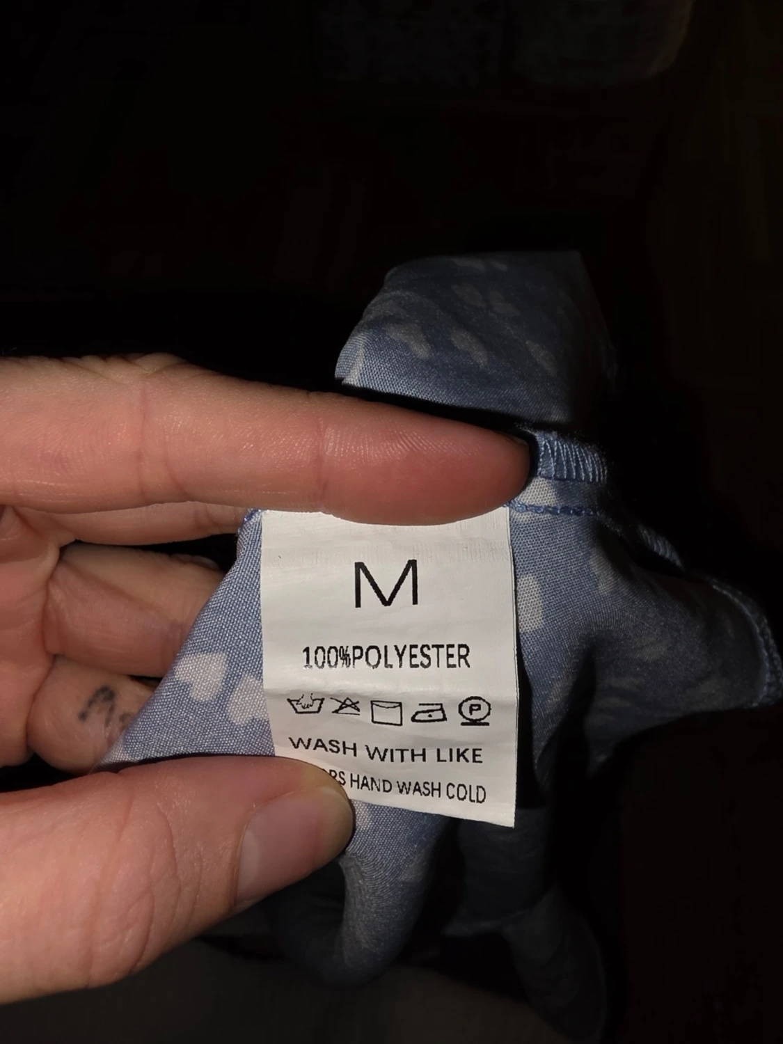 Blå omlottklänning med volanger - 3