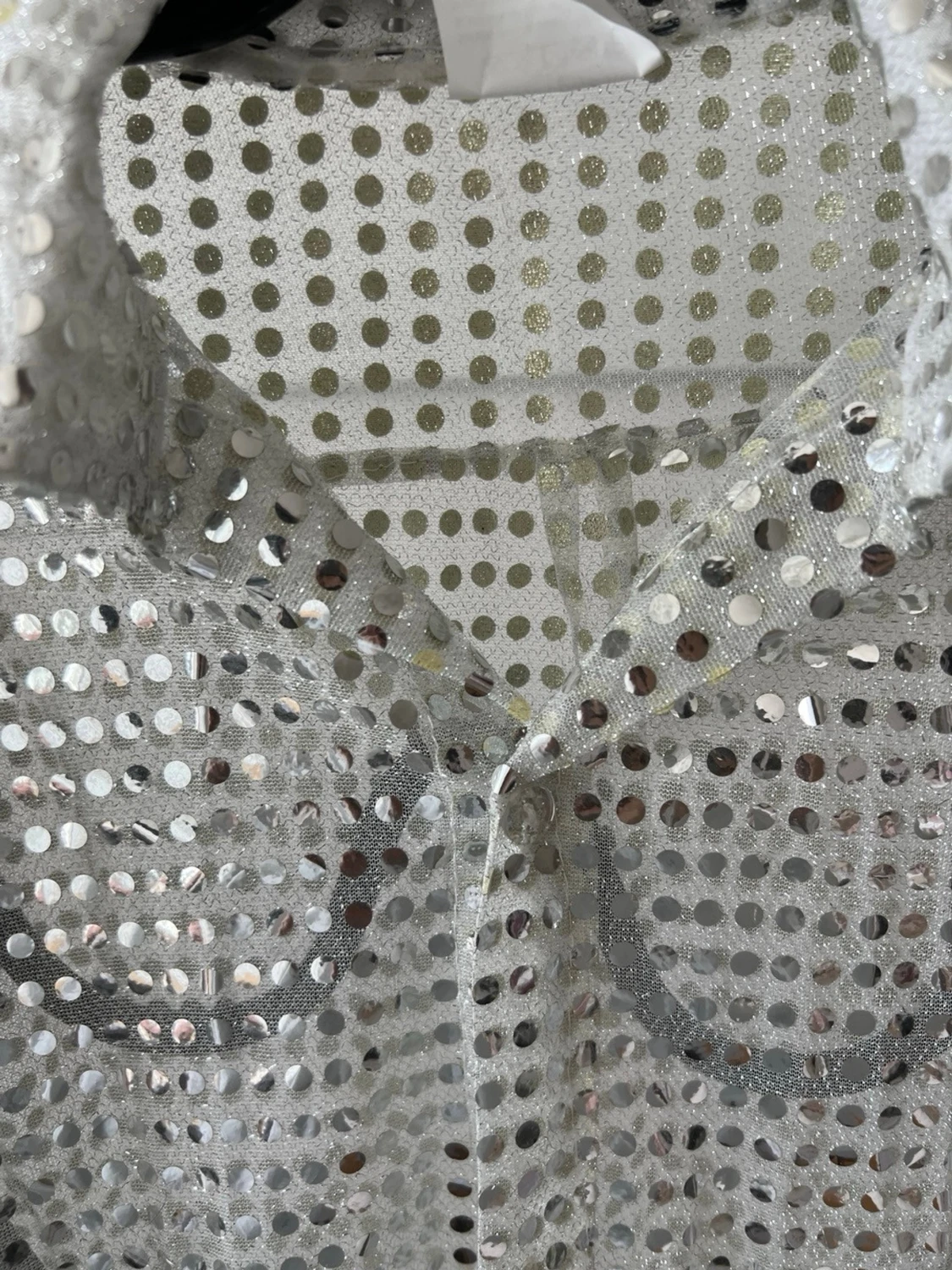 Glittrig discotröja i silver - 2