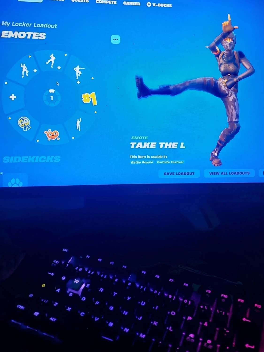 Og fortnite konto med Take the L - 3