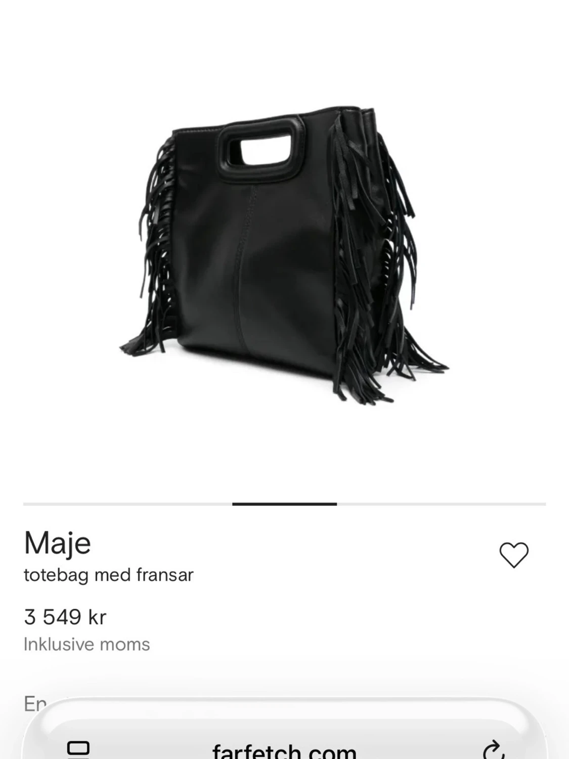 Svart totebag med fransar från Maje - 1