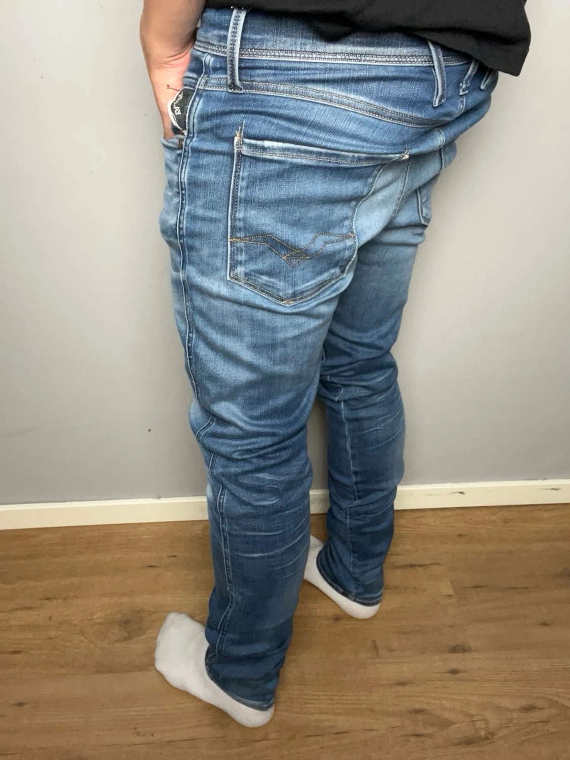 Blå replay anbass jeans - 1