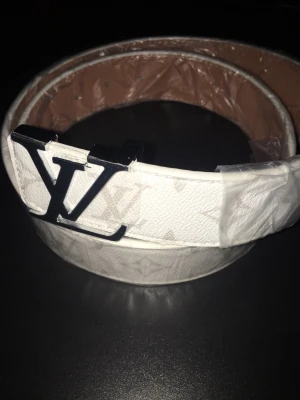 Vitt o silver bälte - Fraktar inom 24 timmar.