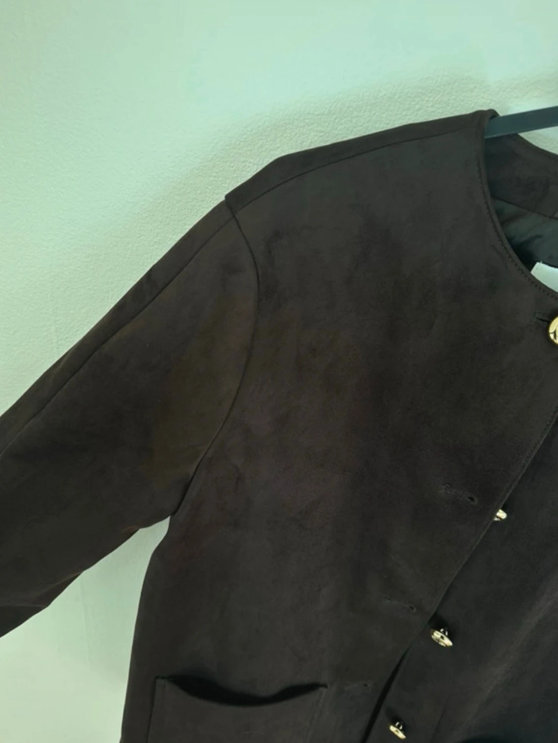 Mörkbrun mockaliknande cardiganjacka - 1