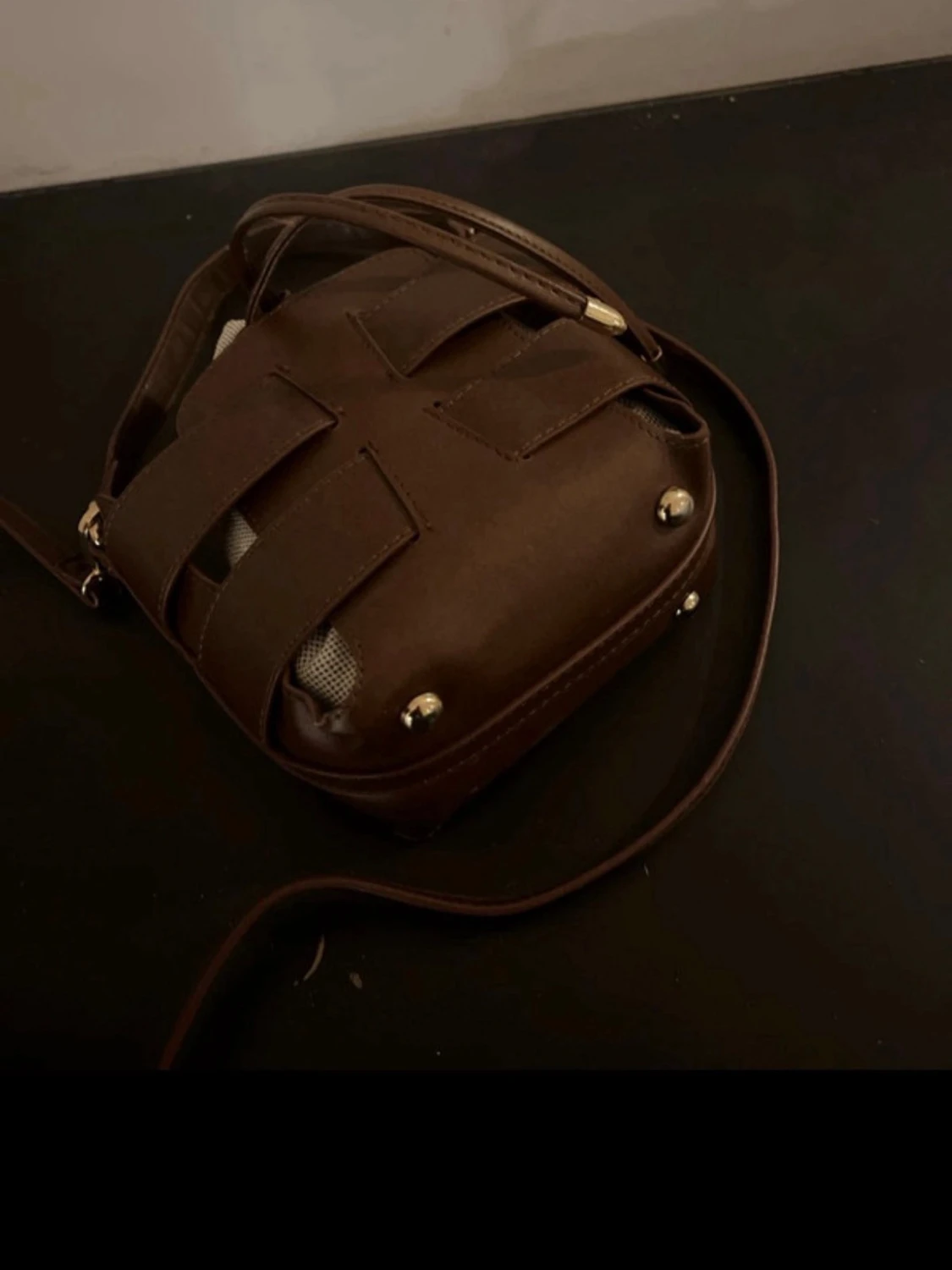 Brun bucket väska - 3