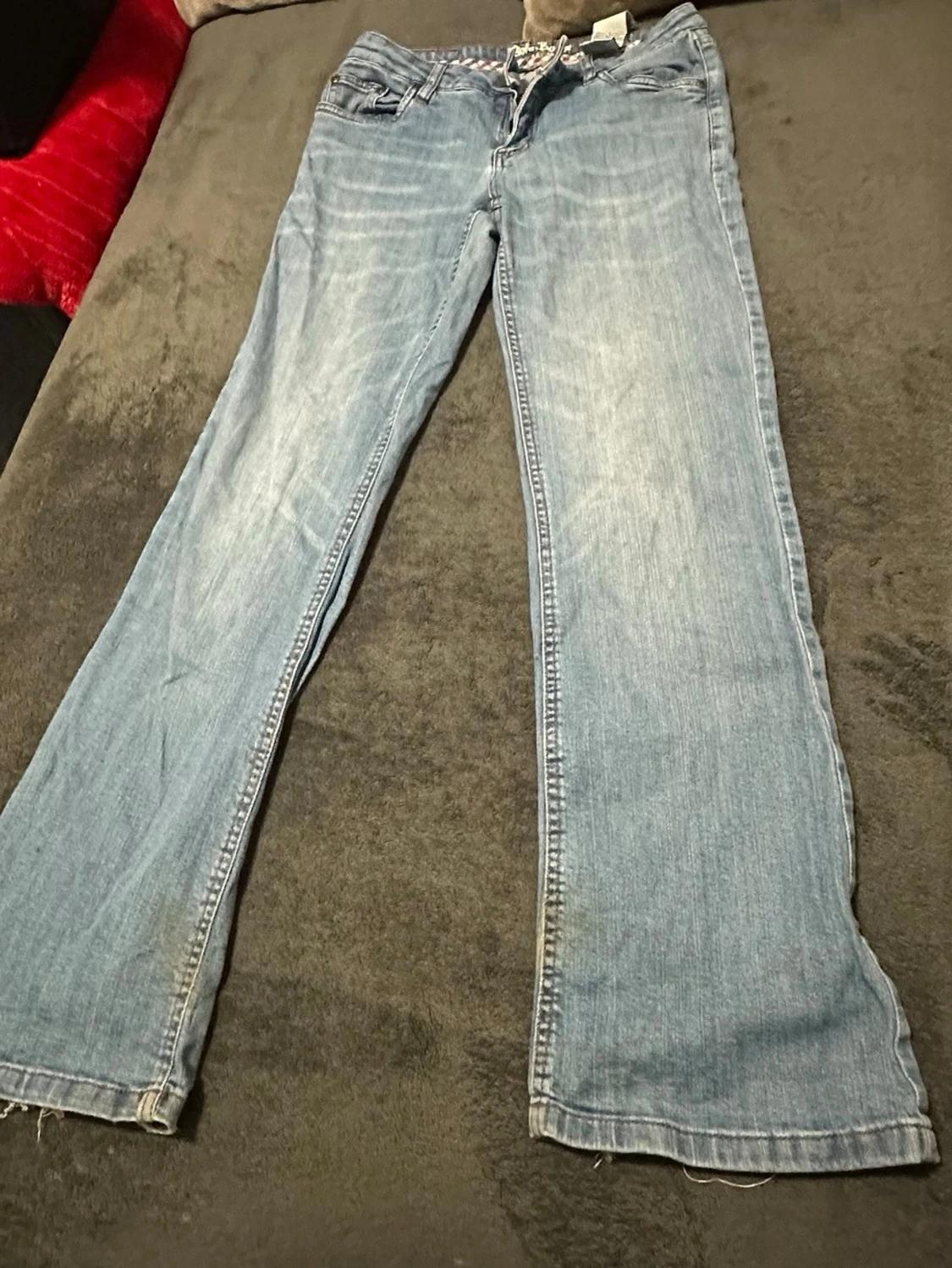 Ljusblå bootcut jeans