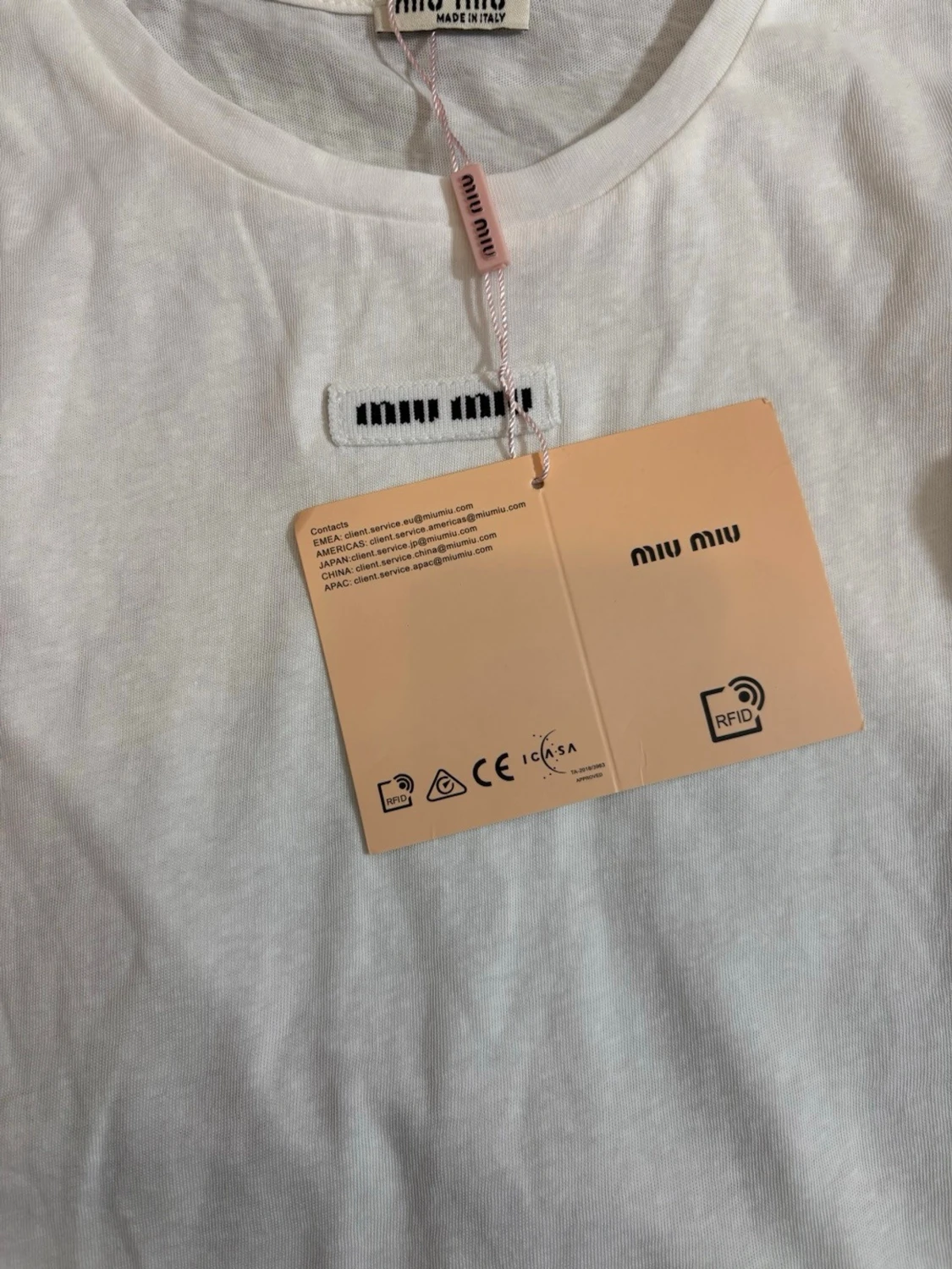 Vit Miu Miu t-shirt med logga - 5