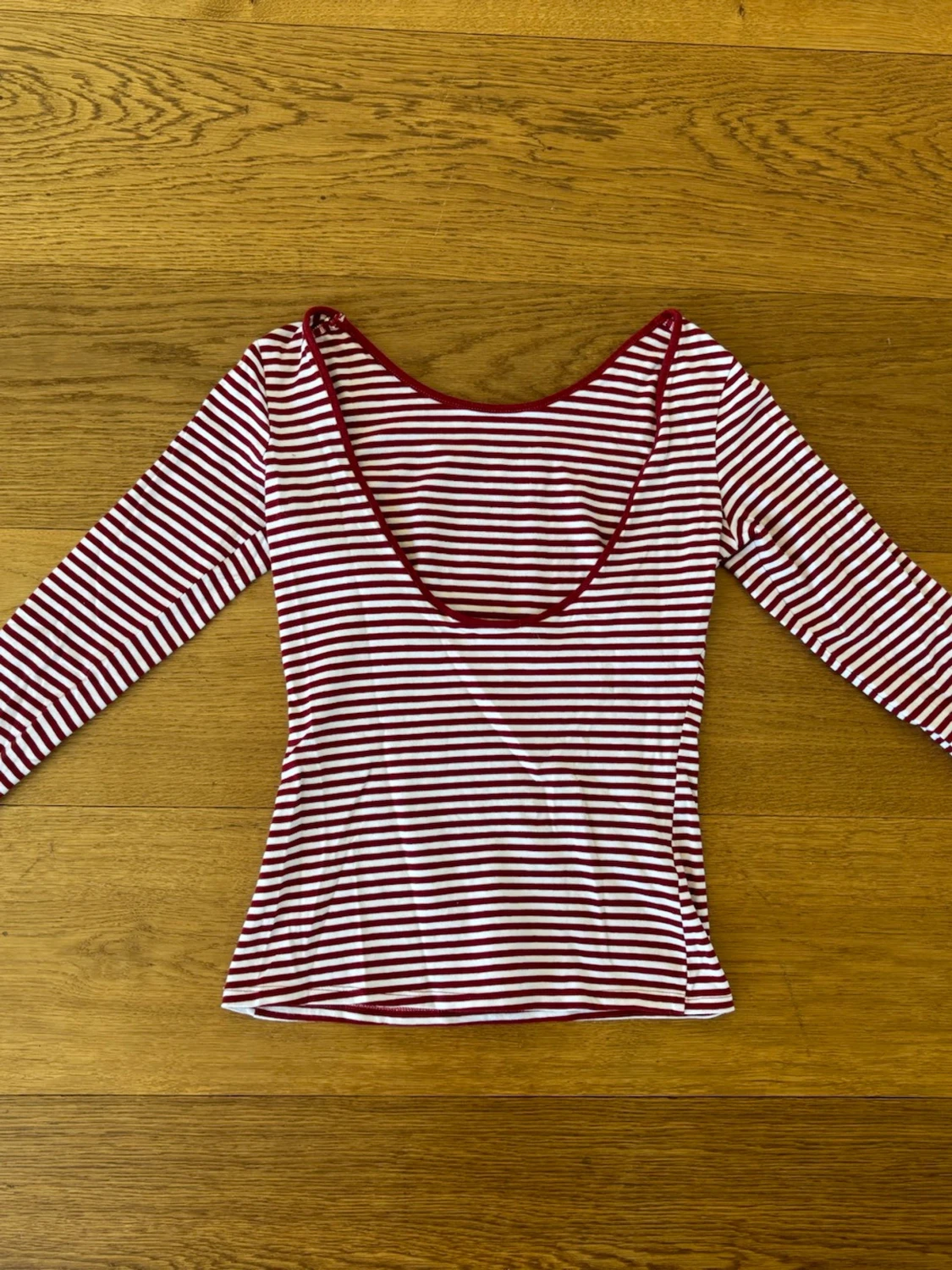Rödvit randig långärmad topp H&M - 2