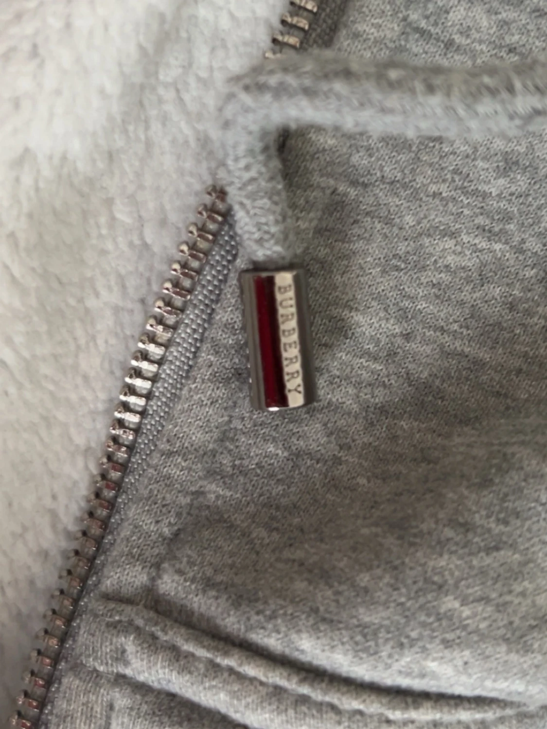 Grå hoodie med dragkedja Burberry - 5