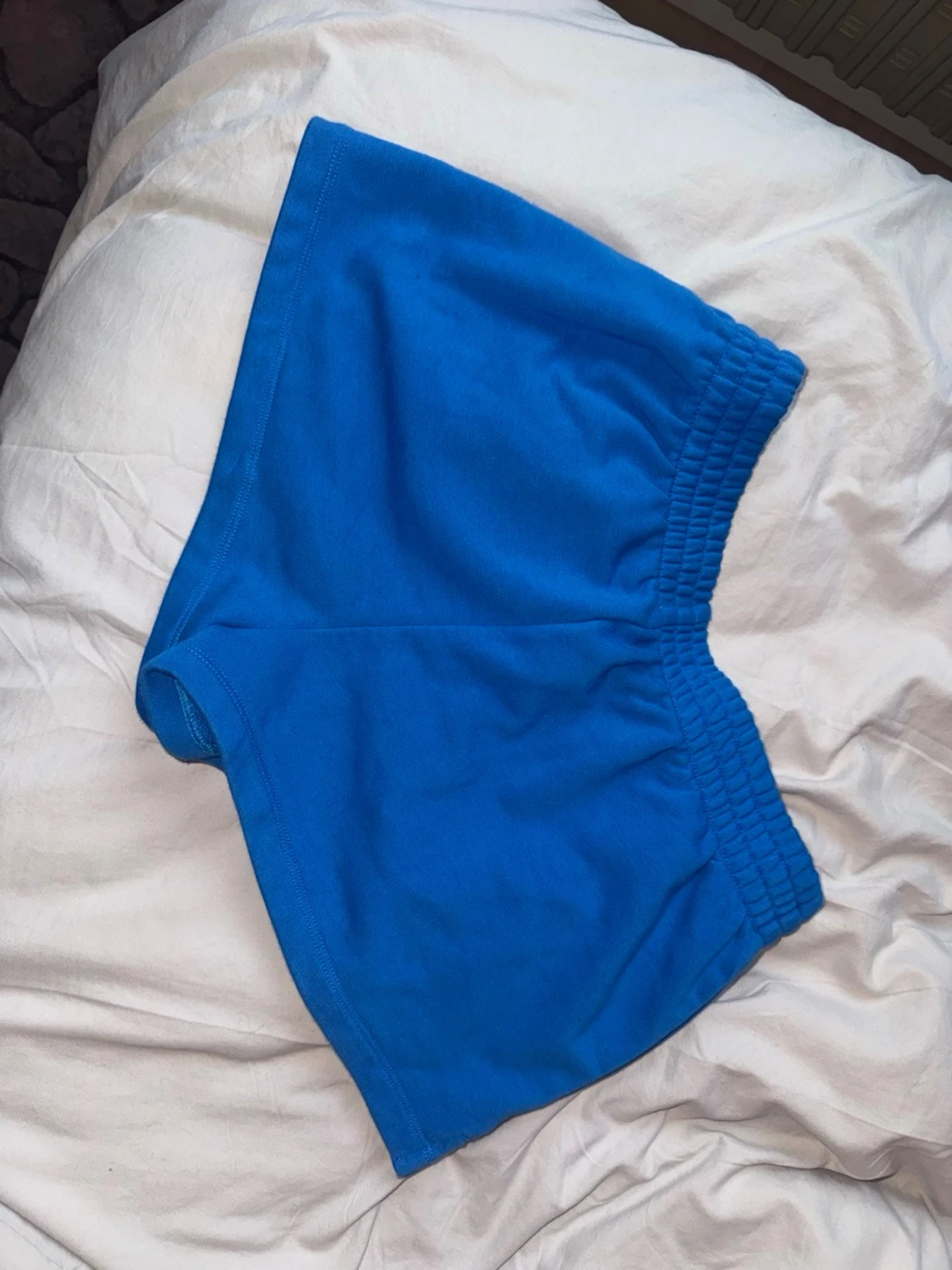 Blå bomullsshorts med resårmidja -Aritzia XS - 1