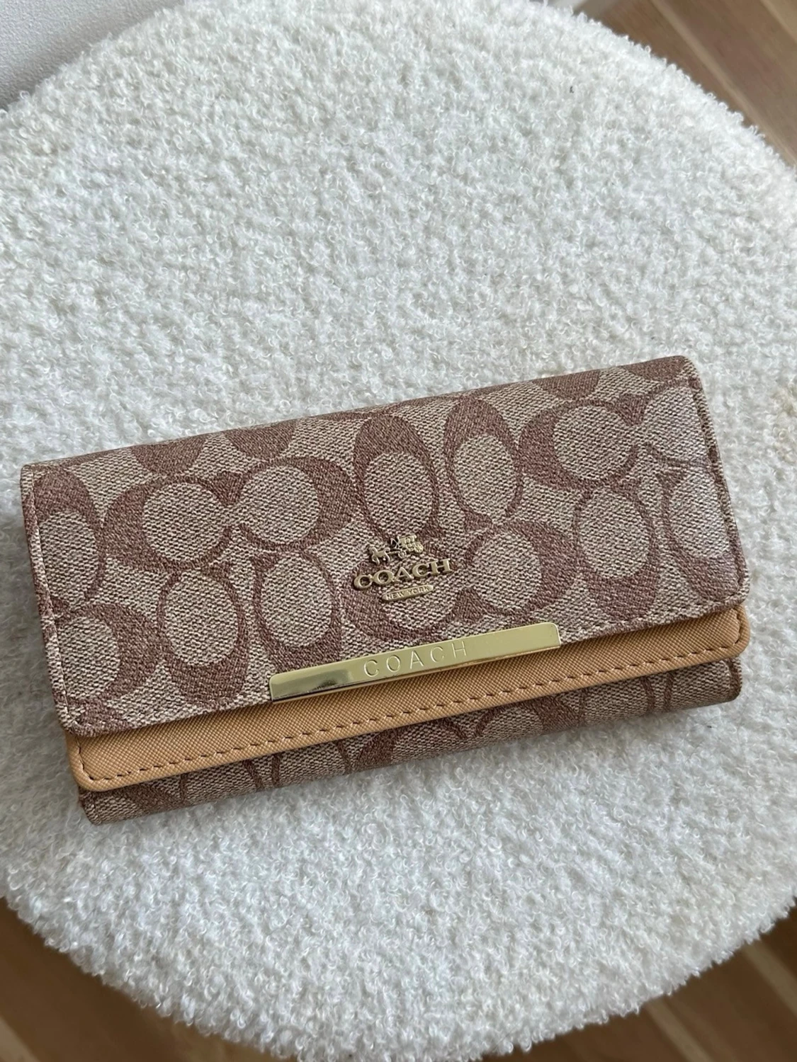 Coach brun monogram plånbok