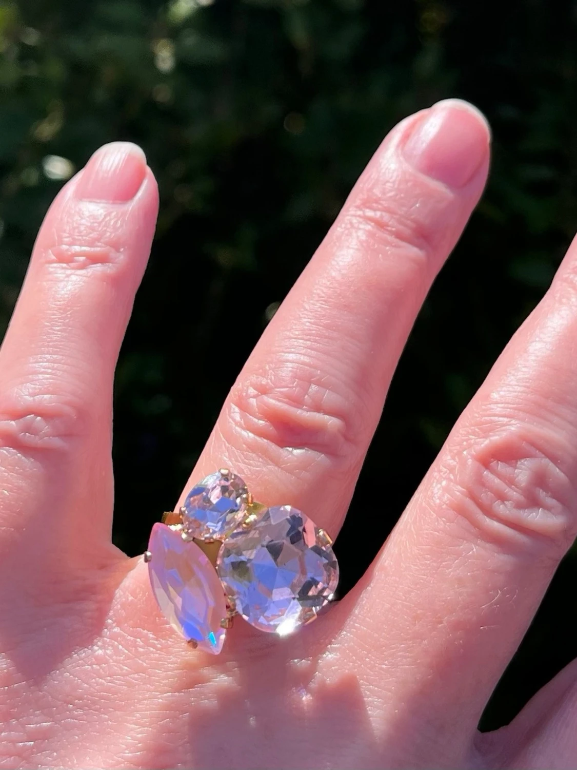 Mixed sized ring Rosa nyanser  - 1