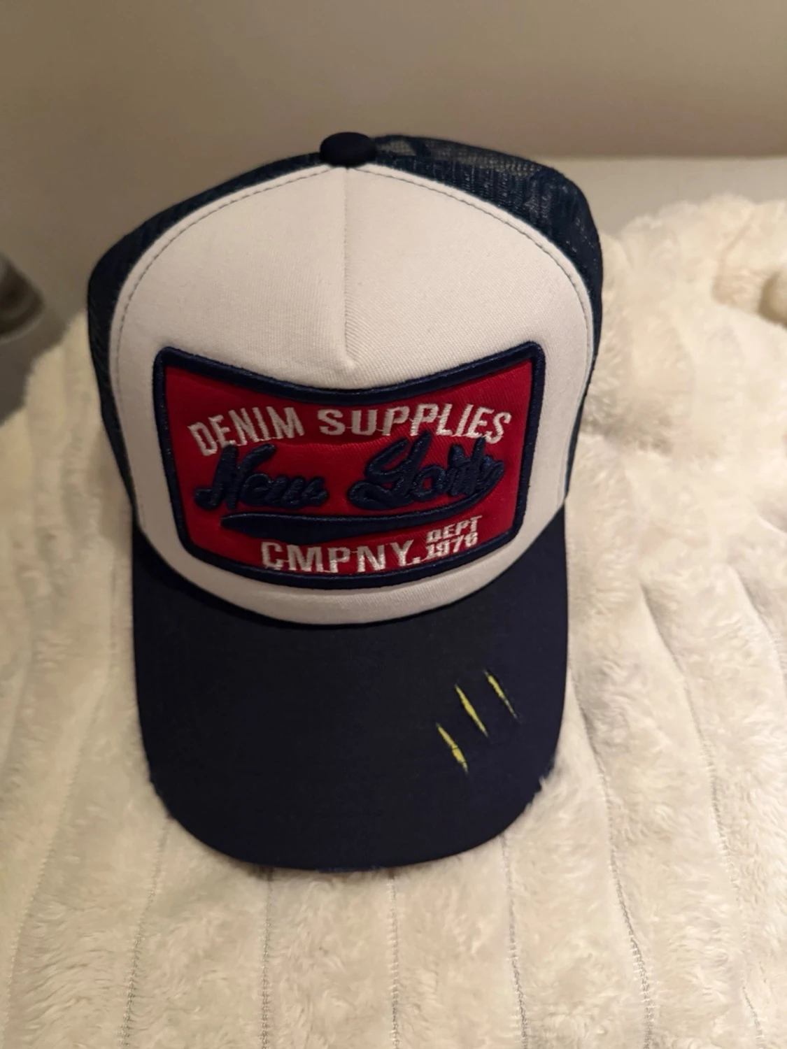 Blå och vit truckerkeps New Lady