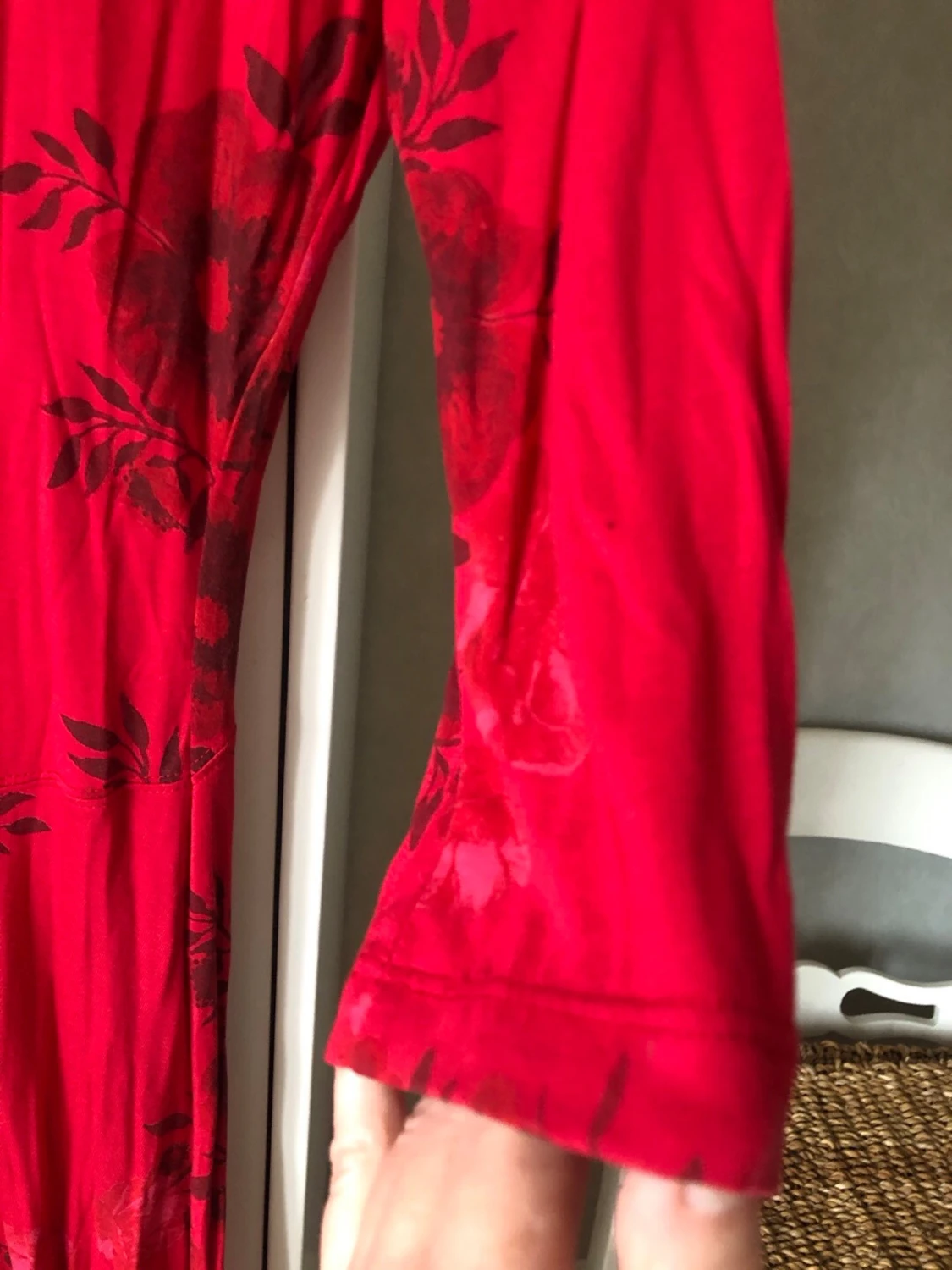 Röd långklänning från Desigual stl L - 3
