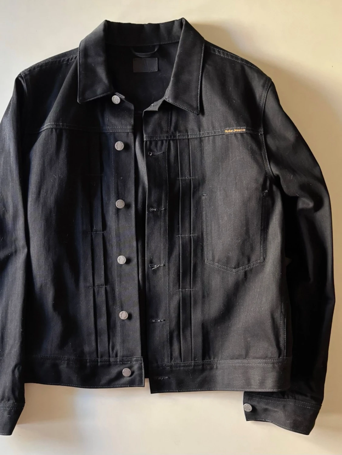 Nudie svart jeansjacka