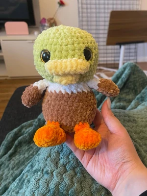 Virkad gräsand - Virkat i mjukt polyester garn!