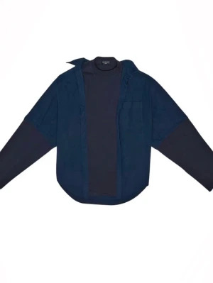 Balenciaga  - Balenciaga summer 24 Bb icon trompe loeil layered shirt Sz 2, fits big 