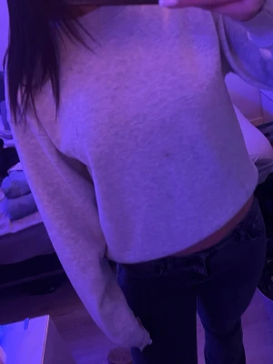 Ljusgrå tröja Ginatricot - Säljer en enkel och stilren ljusgrå hoodie med långa ärmar. Hoodien har en klassisk passform och är tillverkad i mjukt sweatshirtmaterial. Perfekt för en avslappnad och trendig look.