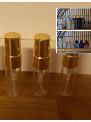 Zara splitpaket 🌸 - 3 stycken 3 ml glasdekanter med spray 🌟Välj bland dofterna som finns på listor bland bilderna 