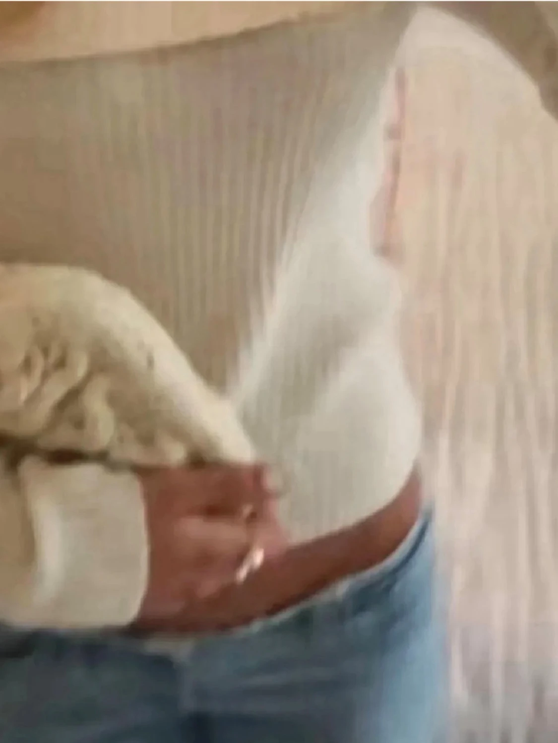 Beige stickad handväska🤍 - 2