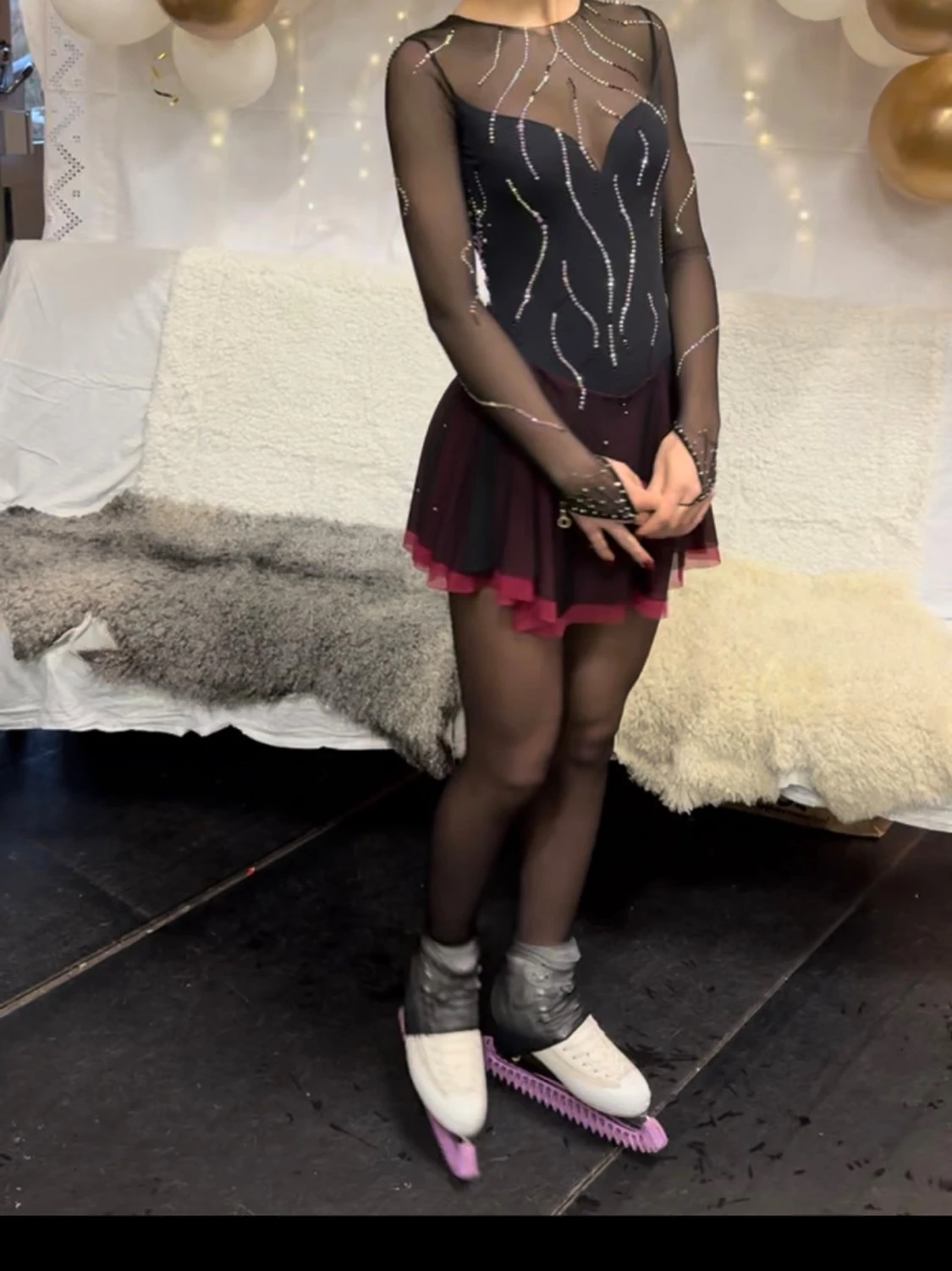 Svart konståkningsklänning - 5