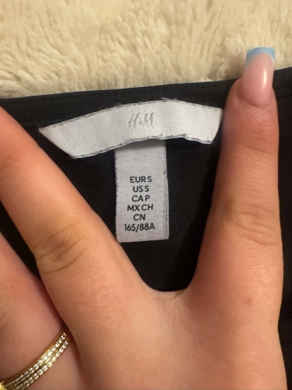 Svart långärmad topp från H&M - 1