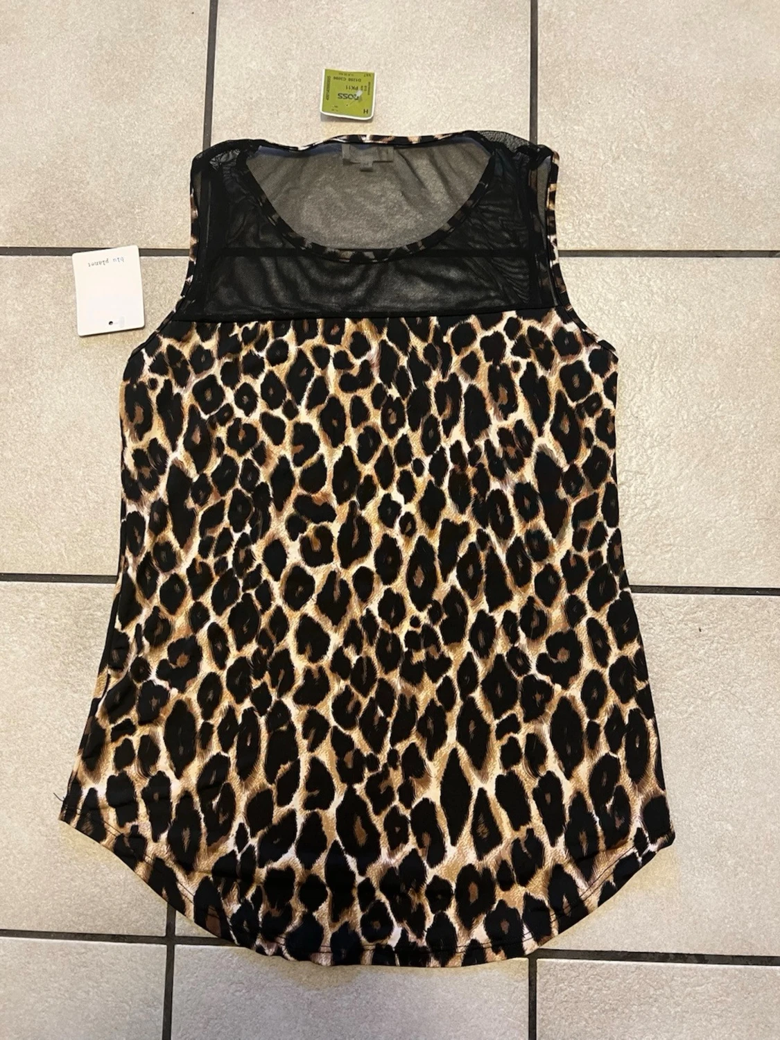 Leopardmönstrad ärmlös topp Blu Planet storlek M - 2