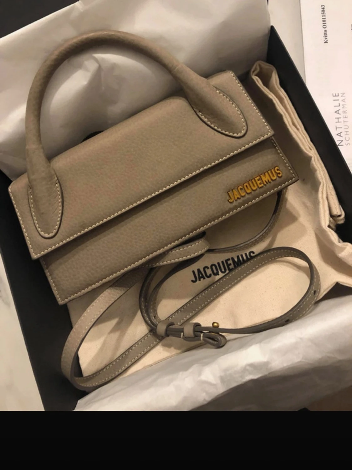 Beige miniväska från Jacquemus