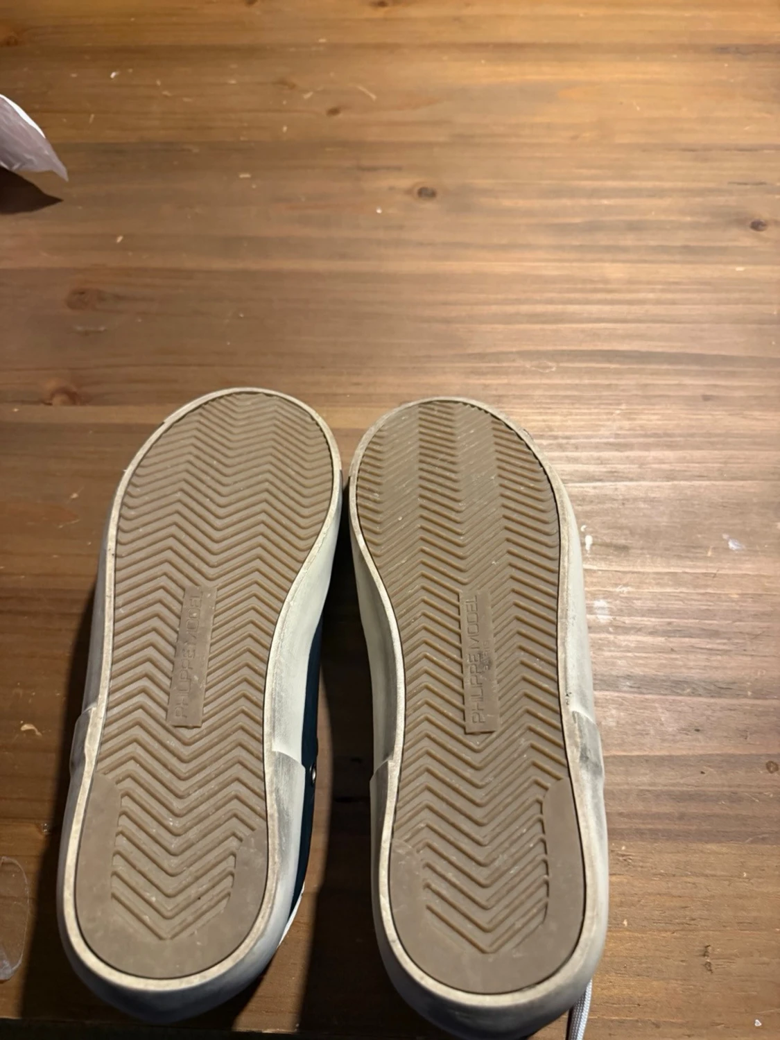 Philippe Model blåa lädersneakers - 2