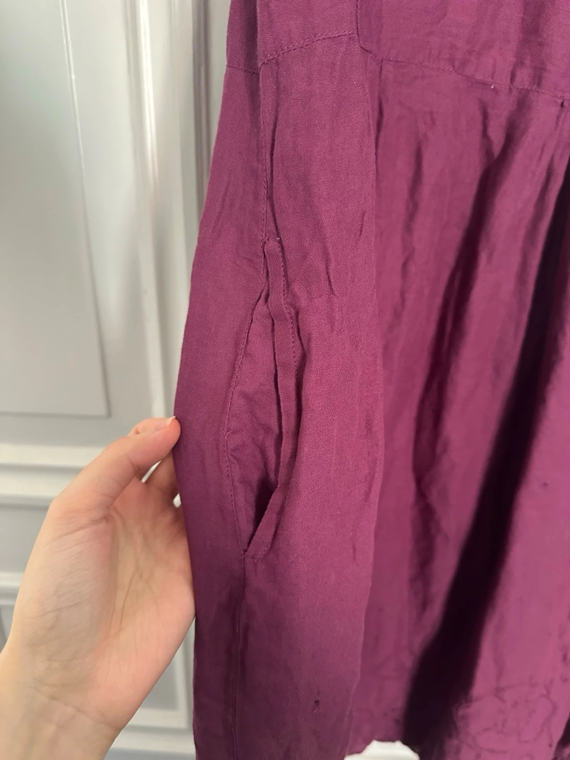 lila klänning med engelsk brodyr - 4