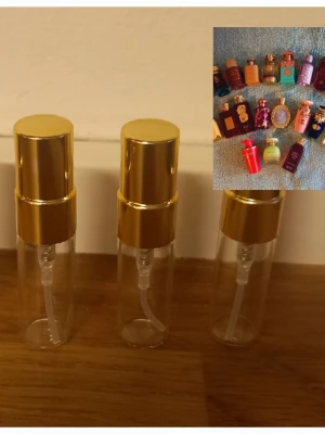 Splitpaket  - 3 stycken 3 ml glasdekanter med spray ✨️Välj bland dofterna som finns på listor bland bilderna 