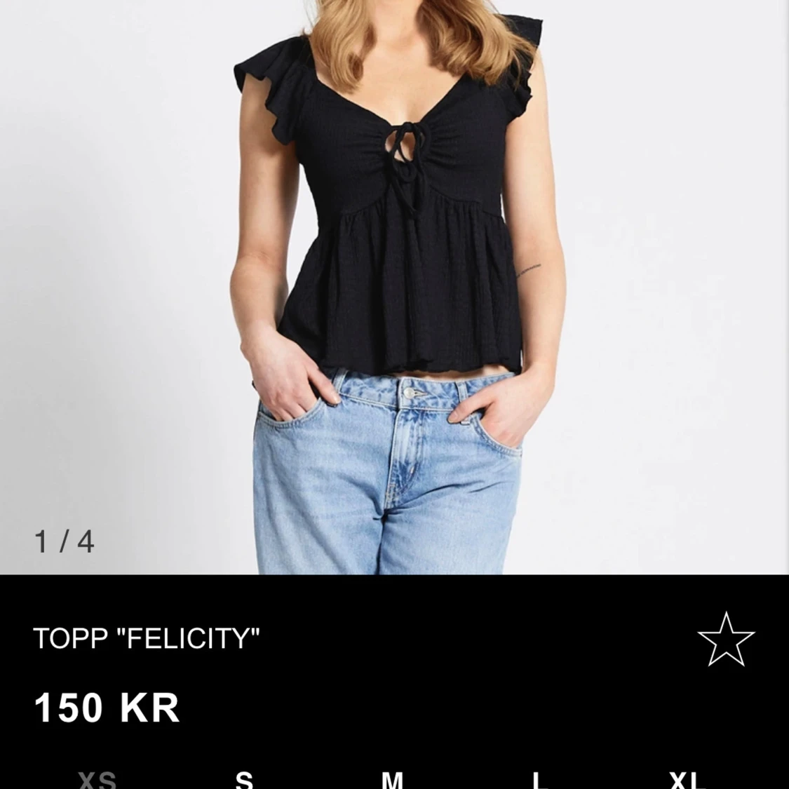 Svart topp 'Felicity' från lager 157