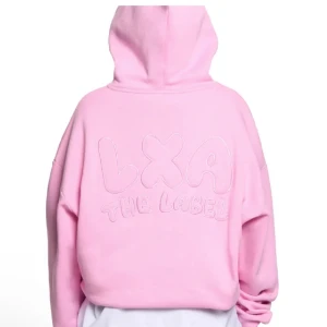 Rosa hoodie från LXA The Label - Säljer denna snygga mysiga hoddie från LXA, den har inga tecken på slitars och är som ny. Den är helt slutsåld och nypris är (990kr) och jag säljer den för 400kr 💗💗💗💗
