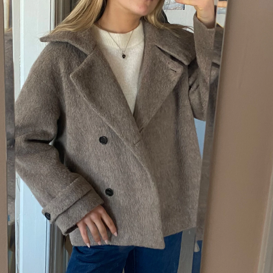 Beige ullkappa arket - 90