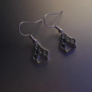 Söta örhängen med tassmotiv - Charmiga örhängen i silverfärg med ett unikt tassmotiv. Perfekta för djurälskare som vill ha en subtil men stilfull accessoar. Lätta att bära och passar till alla tillfällen.