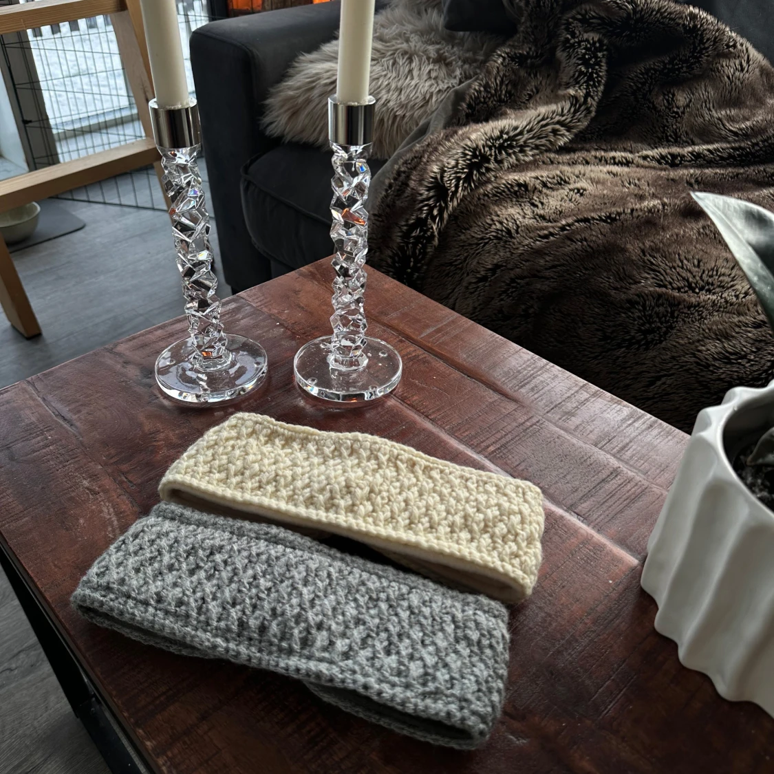 Handgjorda virkade pannband - 91