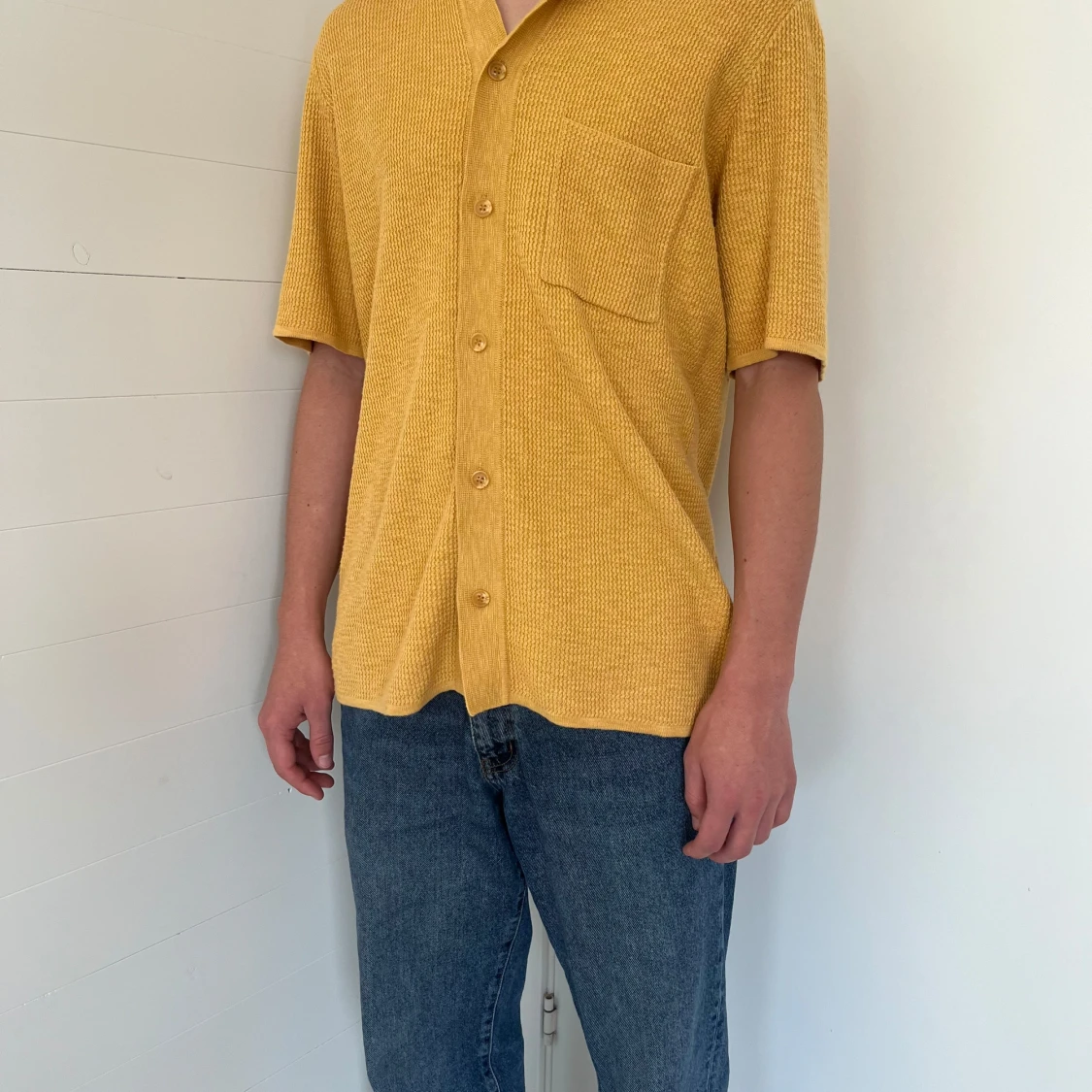 Gul stickad skjorta från Samsøe Samsøe - 90