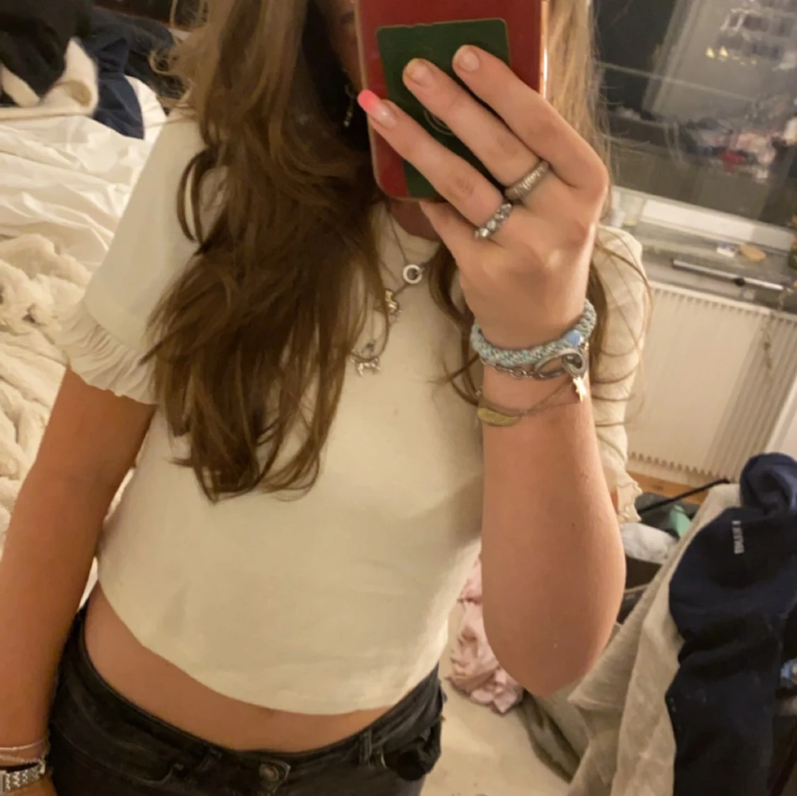 T-shirt med volanger - 90