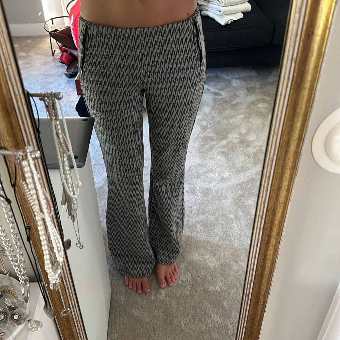 Mönstrade kostymbyxor