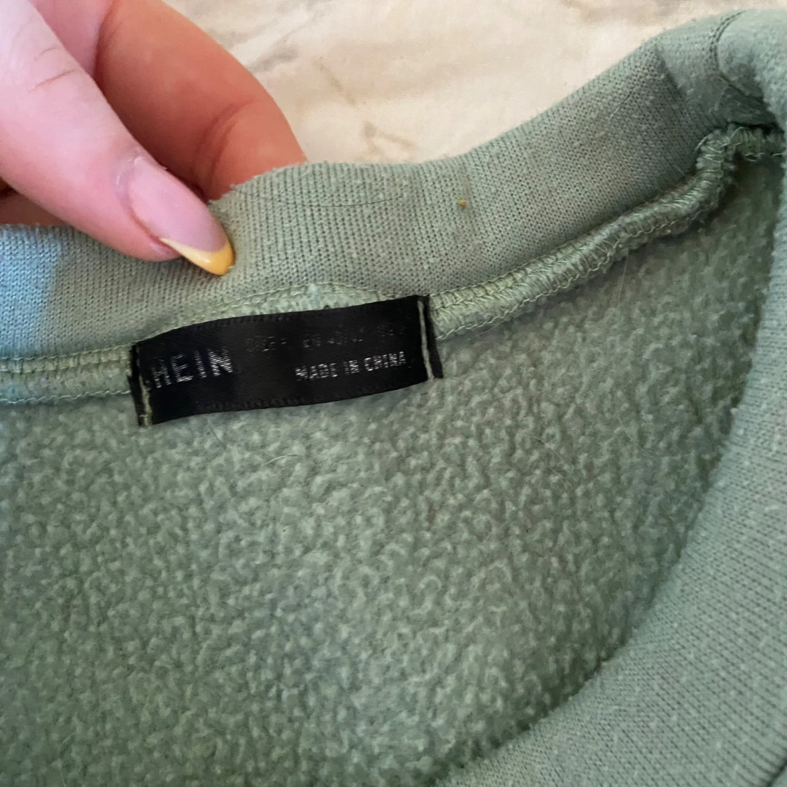 Mintgrön långärmad magtröja  - 90