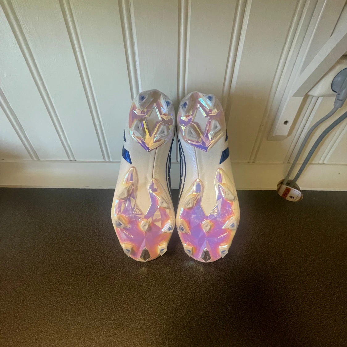 adidas Predator Edge + FG Diamond Edge - Vit/Blå - 91